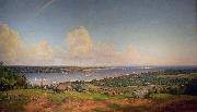 Jasper Francis Cropsey The Narrows from Staten Island oil